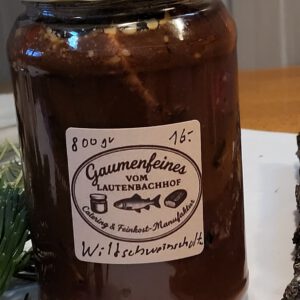 Wildschweinschulter in Heidelbeerwein geschmort Glas 800 gr